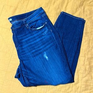 Vigoss Plus size women’s jeans - 24W - Distressed dark wash jeans